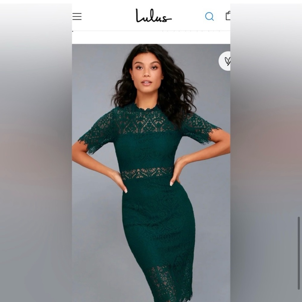 Lulu's Green Lace Dress
